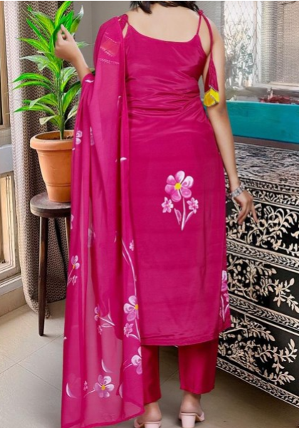 Women Ethnic Motifs Printed Regular Kurta with Trousers & With Dupatta - Image 4