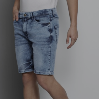 Men Blue Slim Fit Denim Shorts