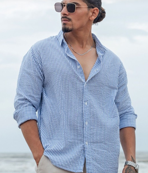 Men Micro Checks Checked Casual Shirt - Image 2