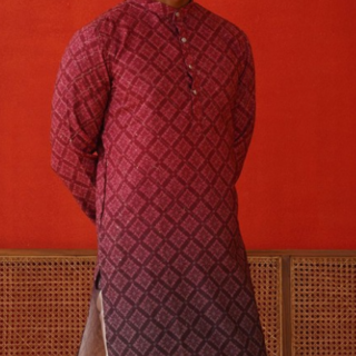 Men Floral Printed Sequinned Floral Kurta