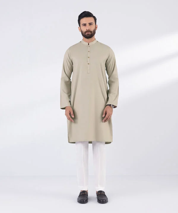 Blended Jacquard Kurta - Regular Fit - Image 2