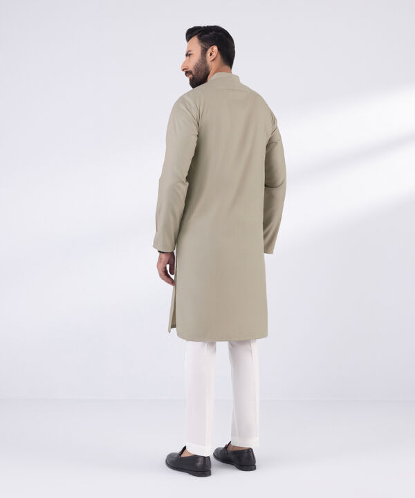 Blended Jacquard Kurta - Regular Fit - Image 3