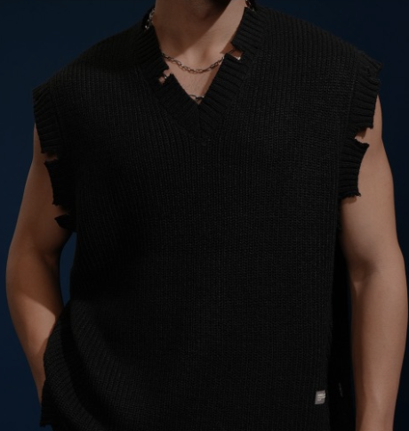 Men Sleeveless V-Neck Sweater Vest
