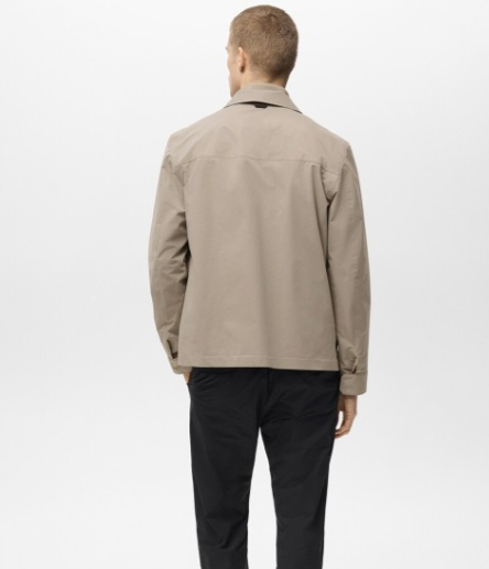 Men Water-Repellent Tailored Jacket with Pockets - Image 3