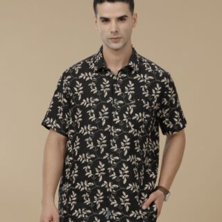 Black Printed Casual Shirt