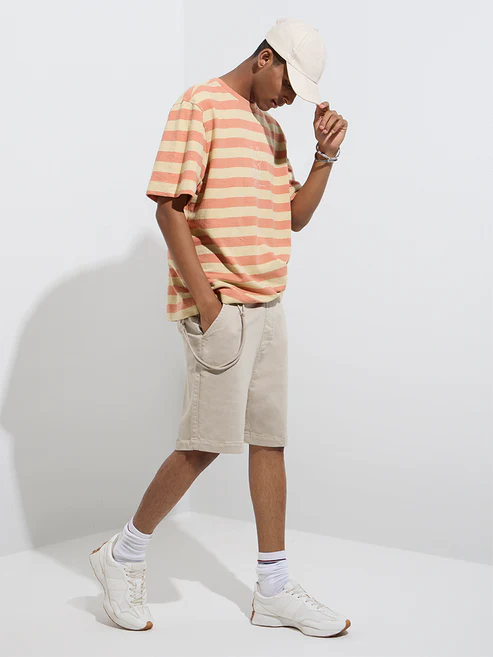 Relaxed-Fit Mid-Rise Cotton-Blend Shorts - Image 2