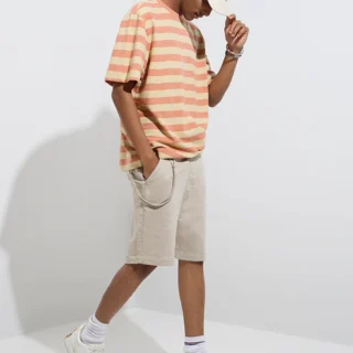 Relaxed-Fit Mid-Rise Cotton-Blend Shorts