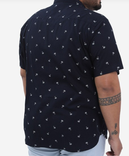 Plus Size Printed Cotton Shirt - Image 2