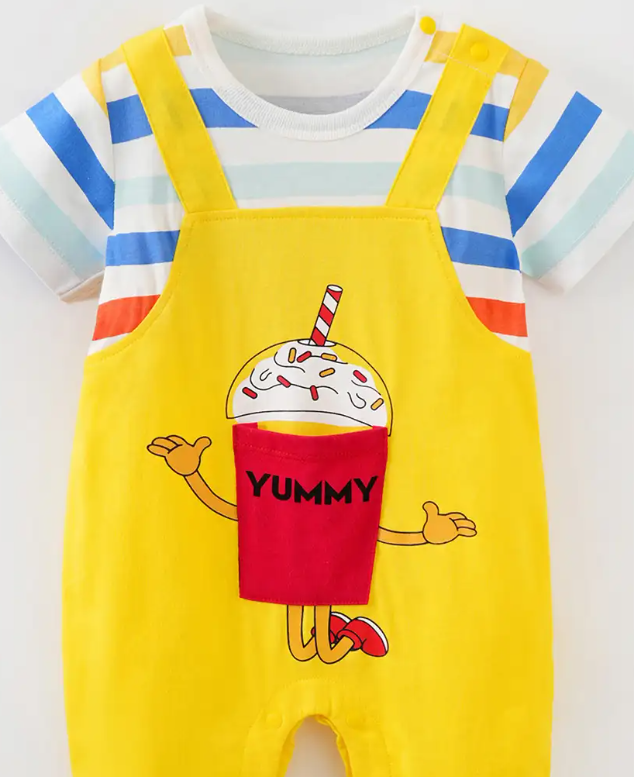 Pure Cotton Striped Romper