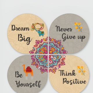 Grey & Beige Wooden Hanging Wall Art