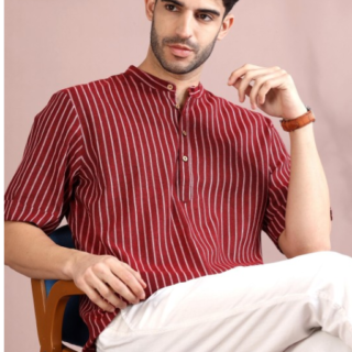Men Striped Kurta