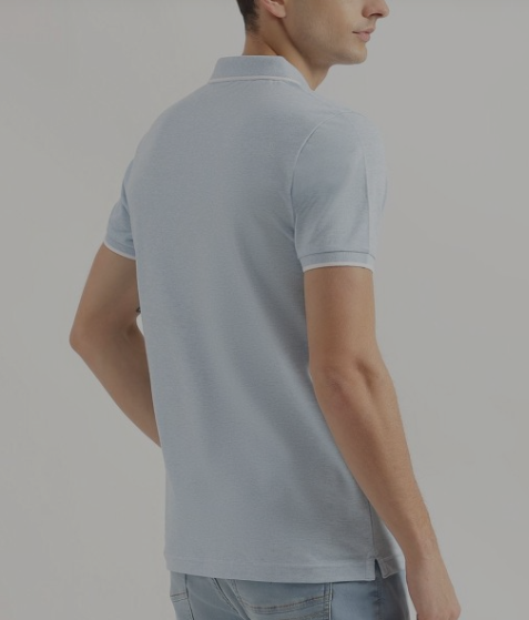 Men Solid Polo Collar Regular Fit Cotton T-shirt - Image 3