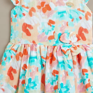 Cotton Abstract Casual Dress