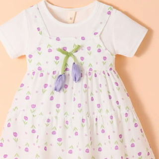 Bow-Tied Floral Dress