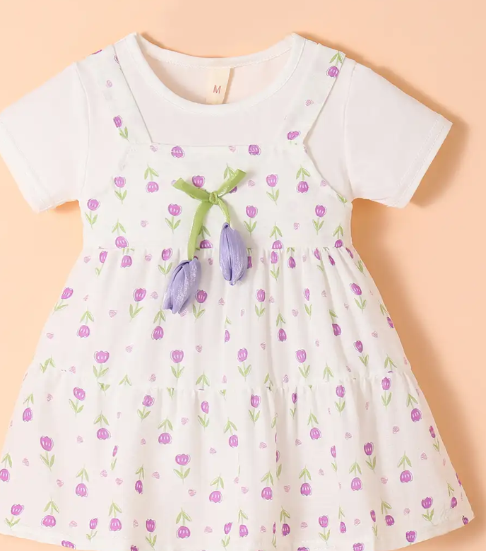 Bow-Tied Floral Dress - Image 2