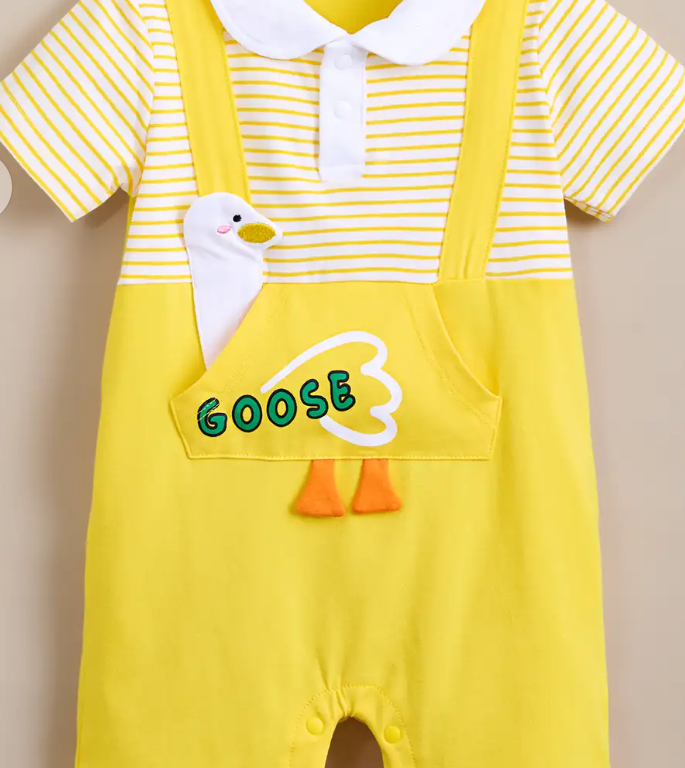 Silly Goose Applique Romper - Image 2