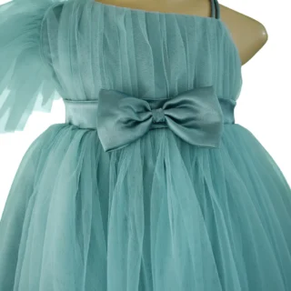 Teal One Shoulder Dress