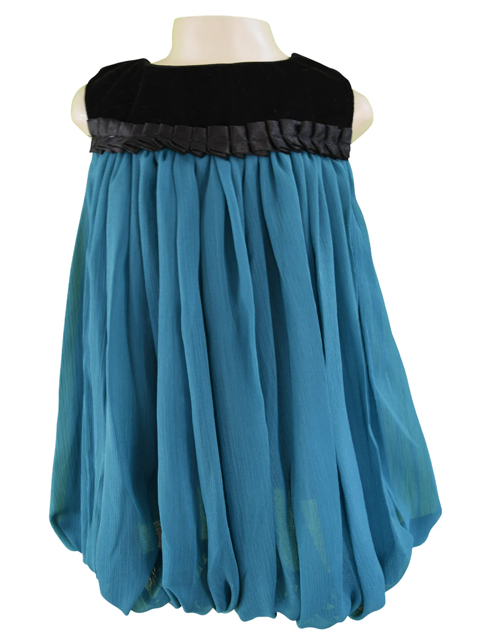 Black & Green Bubble Dress - Image 2