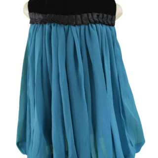 Black & Green Bubble Dress