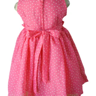 Pink Polka Ruffled Dress
