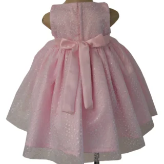 Pink & White Embroidered Dress