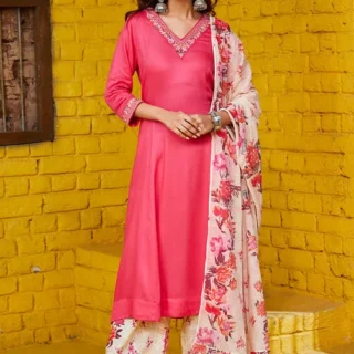 Rayon Straight Suit Set